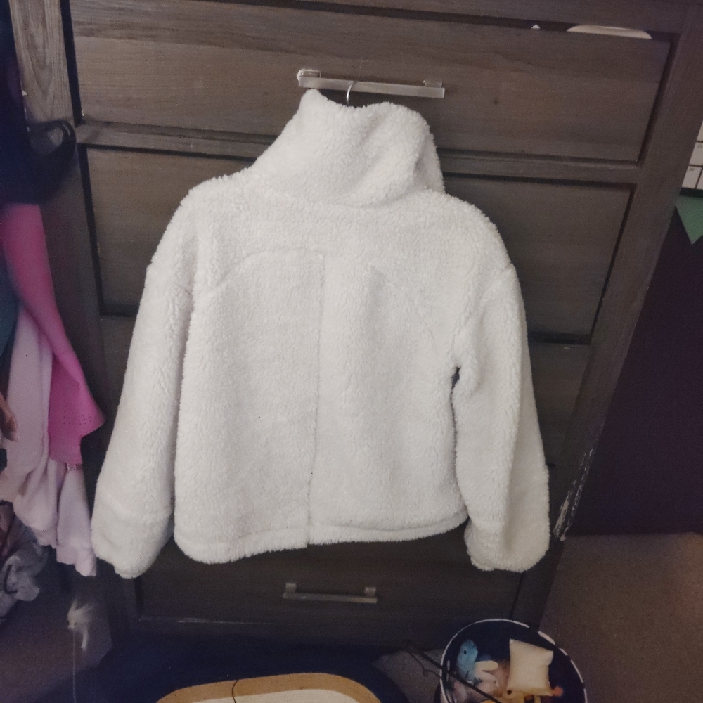 LULULEMON ATHLETICA Cinchable Fleece Zip Up - Bone Size 2 - Picture 14 of 16